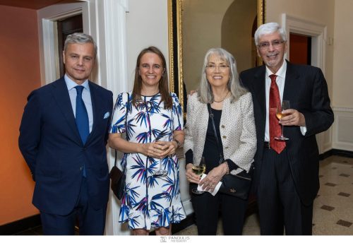 George Antoniadis ’80 (Chair of the Board of Trustees of Athens College in the U.S.), Eleni Potamianou ’94, Valery Monoyios, Nikolaos Monoyios ’68