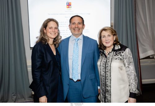 Maria-Lisa Farmakidis ’91, Andreas Stavropoulos ’88, Annika Papantoniou (Chair of the Athens College Centennial Committee)
