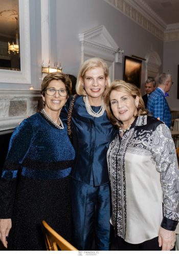 Diana Antoniadis, Mariella Phylactopoulou, Annika Papantoniou (Chair of the Athens College Centennial Committee)