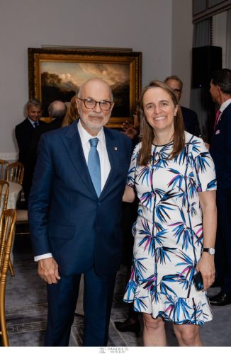 Professor Spyros Pollalis (President of Athens College), Eleni Potamianou ’94